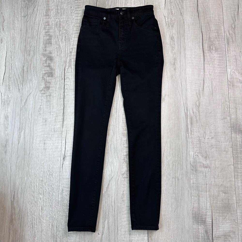 Madewell Black Skinny Stretch Jeans Women's 25 High Rise Slim Fit Curvy Casual